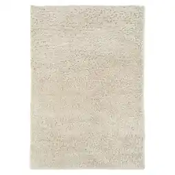 Tesco KUKOON Beige Deep Pile Shaggy Living Room Area Rug 160cm x 230cm offer