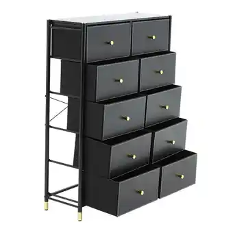 Tesco Living and Home 10-Drawer Plastic Storage Cabinet - Black offer