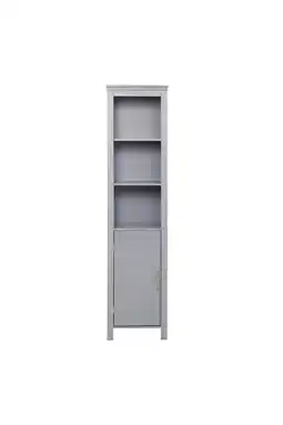 Tesco Living and Home Rustic Freestanding Bathroom Tall Cabinet with Blind Door - Grey offer