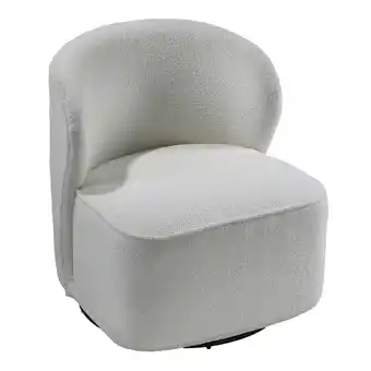 Tesco Living and Home Chic Upholstered Swivel Chair - White offer