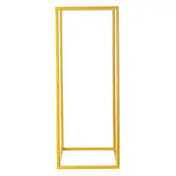 Tesco Living and Home Golden Metal Rectangular Flower Stand for Wedding Party Ornament, 100cm offer