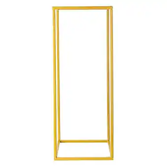 Tesco Living and Home Golden Metal Rectangular Flower Stand for Wedding Party Ornament, 100cm offer