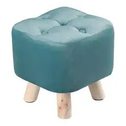 Tesco Living and Home Velvet Wooden Leg Ottoman Footstool offer