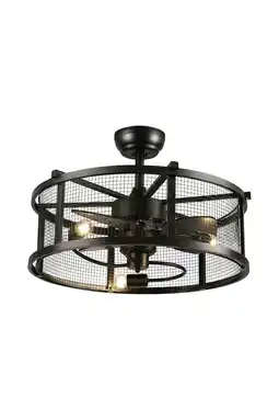 Tesco Living and Home Metal Industrial Ceiling Fan Light offer