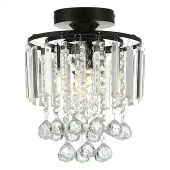 Tesco Living and Home Crystal Mount Ceiling Light, 23x23x26cm offer