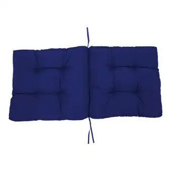 Tesco Living and Home Outdoor Thickened Chair Cushion, 106x53cm, Navy Blue offer