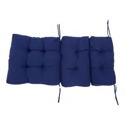 Tesco Living and Home Three-Fold Outdoor Patio Chair Cushion, 110x55cm, Navy Blue offer