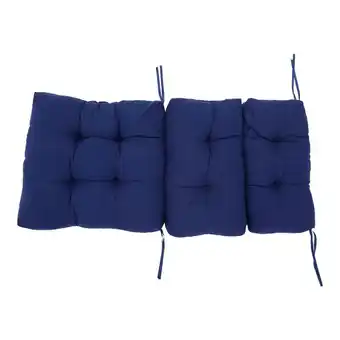 Tesco Living and Home Three-Fold Outdoor Patio Chair Cushion, 110x55cm, Navy Blue offer