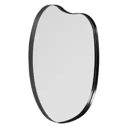 Tesco Living and Home Metal Framed Wall Mirror - 47.5x3.5x61cm - Black offer