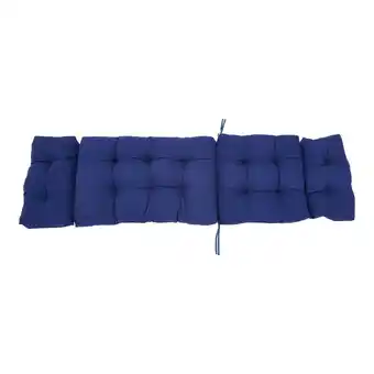 Tesco Living and Home Outdoor Thickened Lounger Cushion, 180x55cm, Navy Blue offer