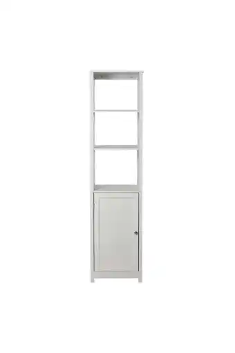 Tesco Living and Home Freestanding Wooden Bathroom Tall Cabinet - White 40 W x 30 D x 160 Hcm offer