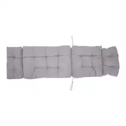 Tesco Living and Home Outdoor Thickened Lounger Cushion, 180x55cm, Grey offer