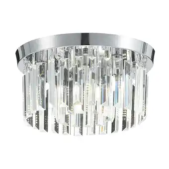 Tesco Living and Home Ceiling Light with Long Diamond Crystals, 30x30x14cm offer