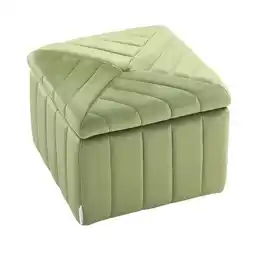 Tesco Living and Home Upholstered Velvet Storage Ottoman Footstool - 46*46*36cm - Green offer