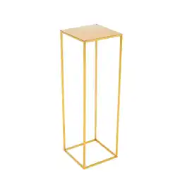 Tesco Living and Home Metal Flower Stand, 25x25x60cm, Gold offer