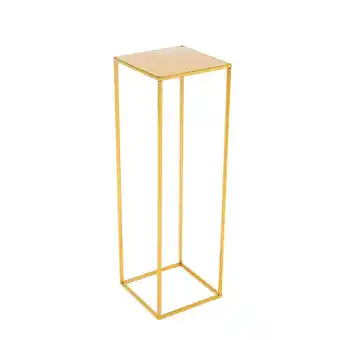 Tesco Living and Home Metal Flower Stand, 25x25x60cm, Gold offer