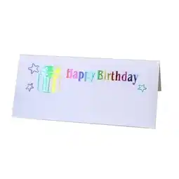 Tesco Happy Birthday Multi Coloured Foil Print Place Cards - Pack of 10 offer