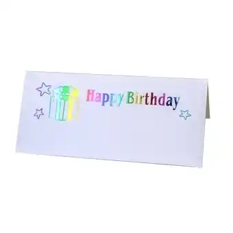 Tesco Happy Birthday Multi Coloured Foil Print Place Cards - Pack of 10 offer