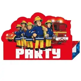 Tesco Fireman Sam Stand-Up Invitations with Envelopes - Pack of 8 offer