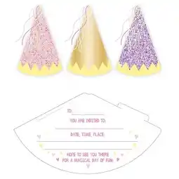 Tesco Fairy Princess Hats Invitations with Envelopes - Pack of 6 offer