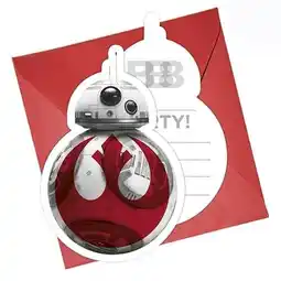 Tesco Star Wars The Last Jedi Invitations with Envelopes - Pack of 6 offer