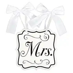 Tesco Mrs MDF Chair Wedding Sign 24cm offer