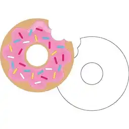 Tesco Donut Party Invitations with Envelopes - Pack of 8 offer