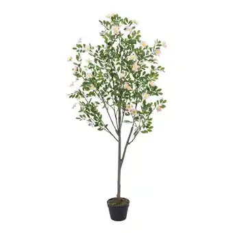 Tesco Living and Home Artificial Frangipani Blossom Tree in Pot - 160cm offer