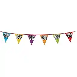 Tesco Age 65 Holographic Foil Pennant Bunting 8m offer