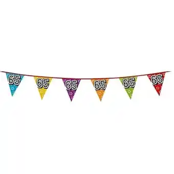 Tesco Age 65 Holographic Foil Pennant Bunting 8m offer