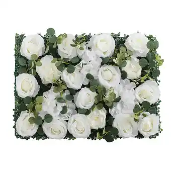 Tesco Living and Home Artificial Plant Wall Panel with Rose - 60*40cm offer