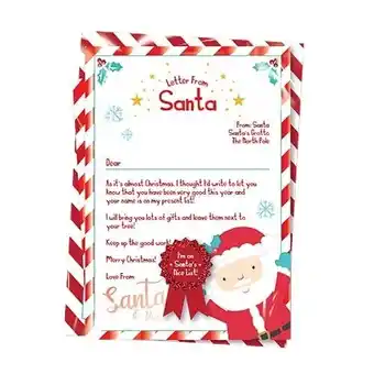 Tesco Christmas Santa's Reply Letter Set offer