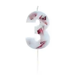 Tesco Pressed Petal Number 3 Shaped Candle offer