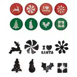 Tesco Mini Christmas Stamp Set - Pack of 8 offer