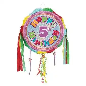 Tesco Happy 5th Birthday Holographic Pull String Pinata offer