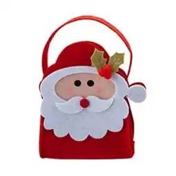 Tesco Santa Claus with Holly Christmas Felt Treat Bag offer