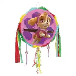 Tesco Paw Patrol Pink Skye Pull String Pinata offer