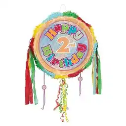 Tesco Happy 2nd Birthday Holographic Pull String Pinata offer