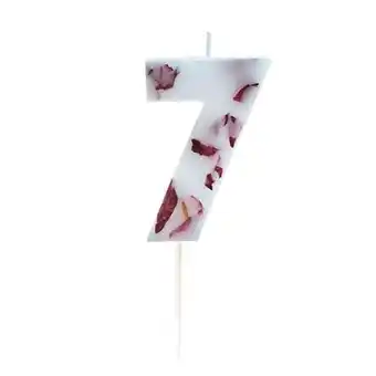 Tesco Pressed Petal Number 7 Shaped Candle offer