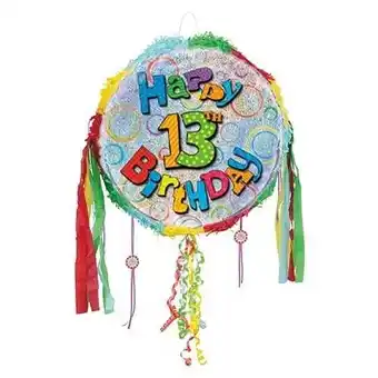 Tesco Happy 13th Birthday Holographic Pull String Pinata offer