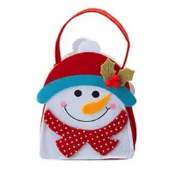 Tesco Snowman with Holly Christmas Felt Treat Bag offer