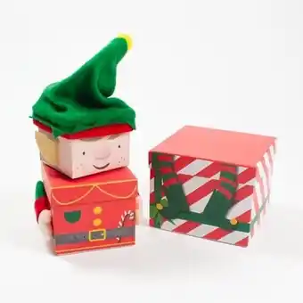 Tesco Elf Plush Christmas Stackable Gift Boxes - Pack of 3 offer