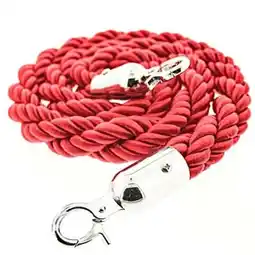 Tesco Red Braided Rope with Chrome Hooks offer