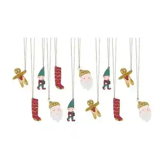 Tesco Traditional Christmas Characters Gift Tags - Pack of 12 offer