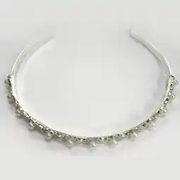 Tesco Silver Diamante and Pearl Headband offer