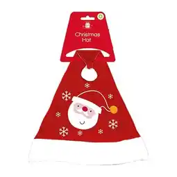 Tesco Santa Claus Red Fleece Embroidered Christmas Hat offer