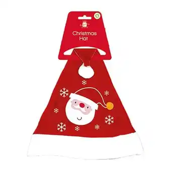 Tesco Santa Claus Red Fleece Embroidered Christmas Hat offer