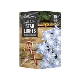 Tesco White LED Christmas Star String Lights 1m offer