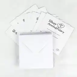 Tesco Silver Anniversary Invitations with Envelopes - Pack of 10 offer