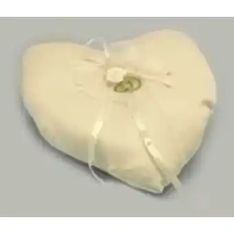 Tesco Heart Shaped Ring Cushion Ivory offer